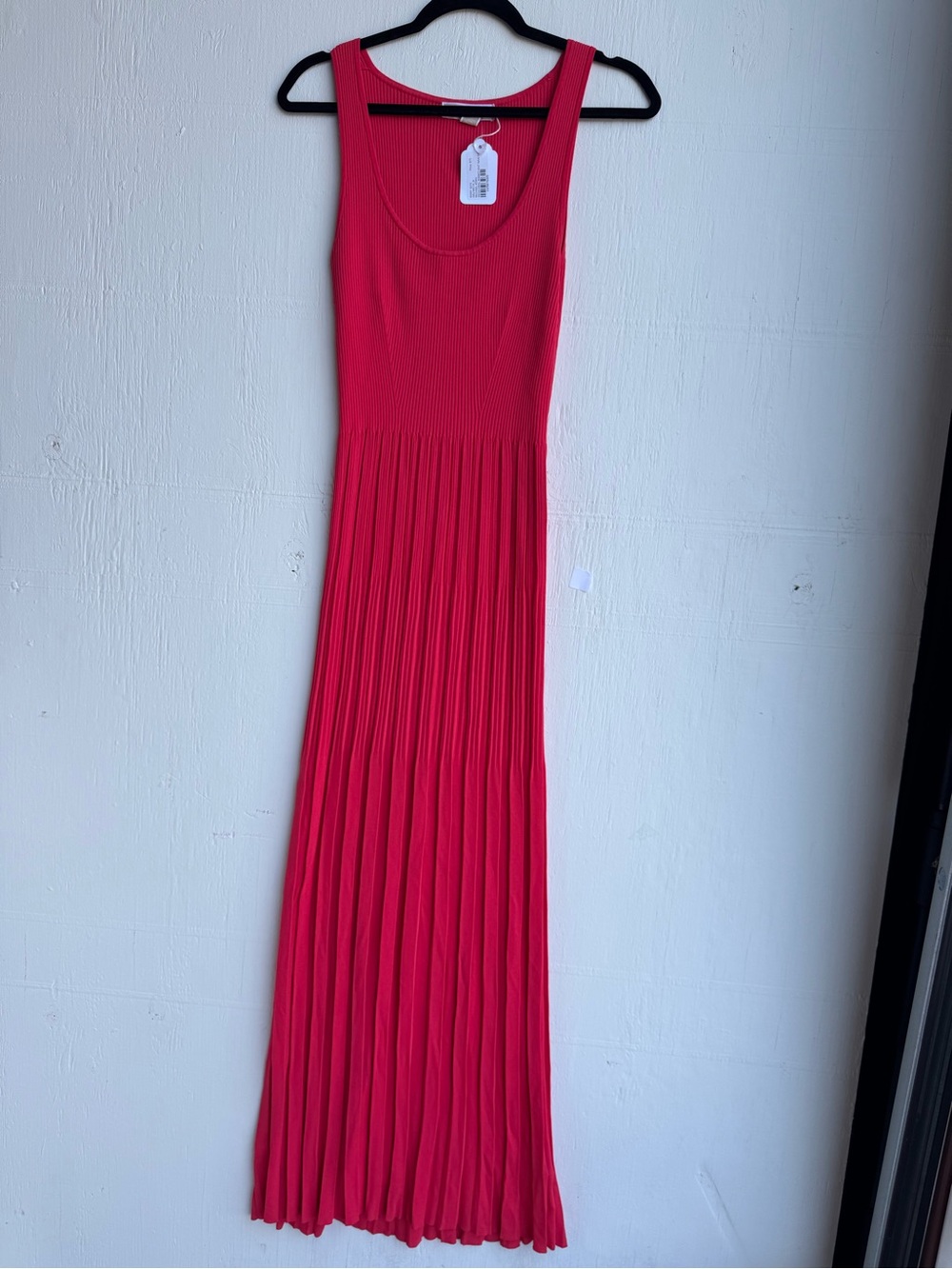 Michael Kors Fuchsia Sleeveless Pleated Maxi Dress